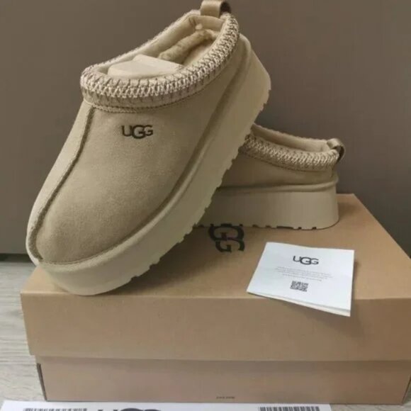 Ugg Tazz Tasman Platform Slippers Beautiful Mustard Seed - Picture 2 of 5